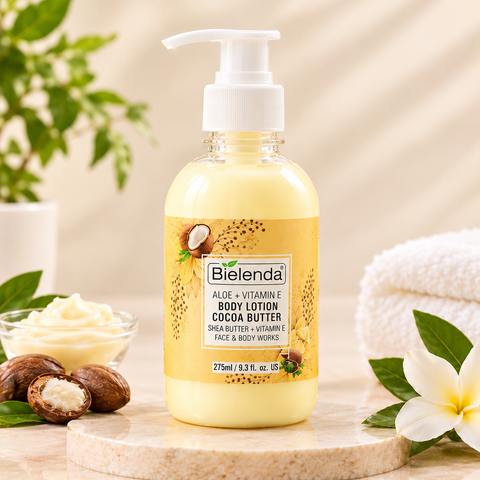 Cocoa Butter Body Lotion  & Aloe + Vitamin E Shower Gel